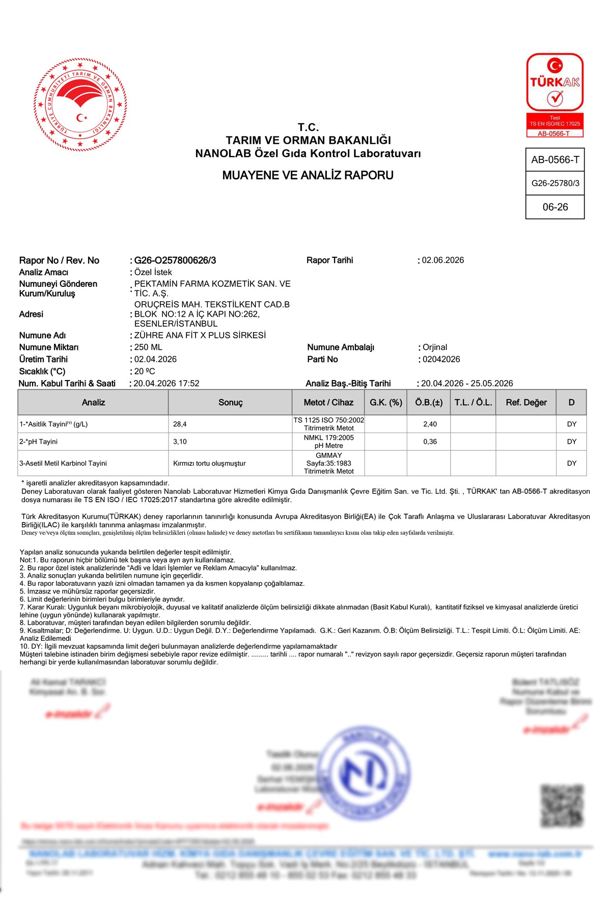 Raport de analiză FITOX Plus