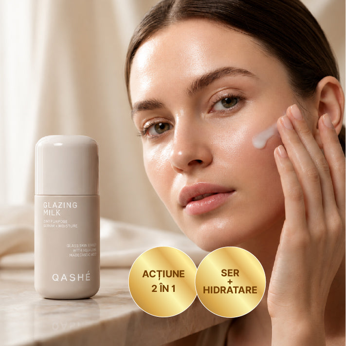 Qashé Glazing milk / Lapte hidratant 2in1 cu efect de iluminare 80ml — imagine 2