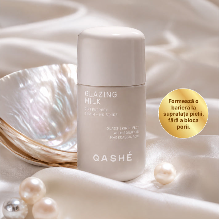 Qashé Glazing milk / Lapte hidratant 2in1 cu efect de iluminare 80ml — imagine 4