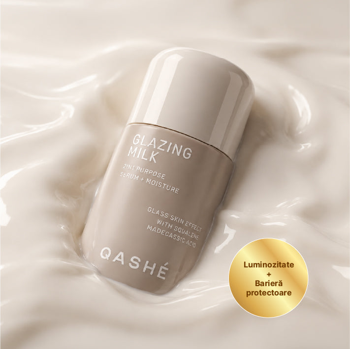 Qashé Glazing milk / Lapte hidratant 2in1 cu efect de iluminare 80ml — imagine 5
