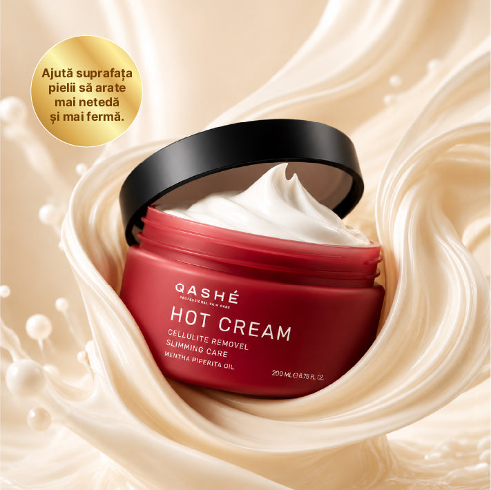 Qashé Hot Cream Cremă Termoactivă pentru Fermitatea Corpului cu Mentol — imagine 4