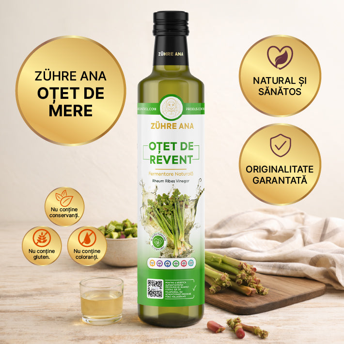 Oțet din Rădăcină de Rubarbă Sălbatică Fermentat 500 ml
