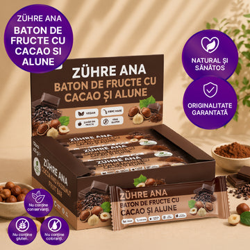 Bară cu Fructe, Cacao și Alune  35 gr x 12 bucăți