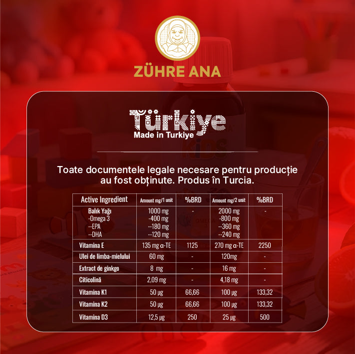 Kids Sirop cu Ulei de Pește Omega 3 cu Vitamine și Aromă de Portocale 150 ml — imagine 4