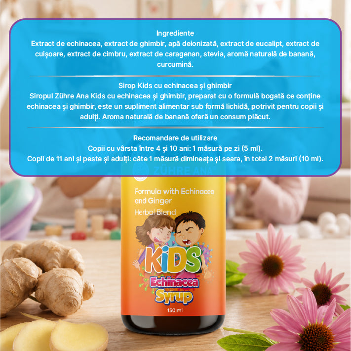 Sirop de echinacea și ghimbir pentru copii 150 ml — imagine 5