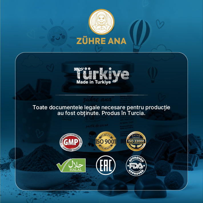 Zuhre Ana Kids – Pastă de Cacao pentru Copii, 240 gr cu Vitamina C, Zinc și Calciu – Fără conservanți — imagine 3