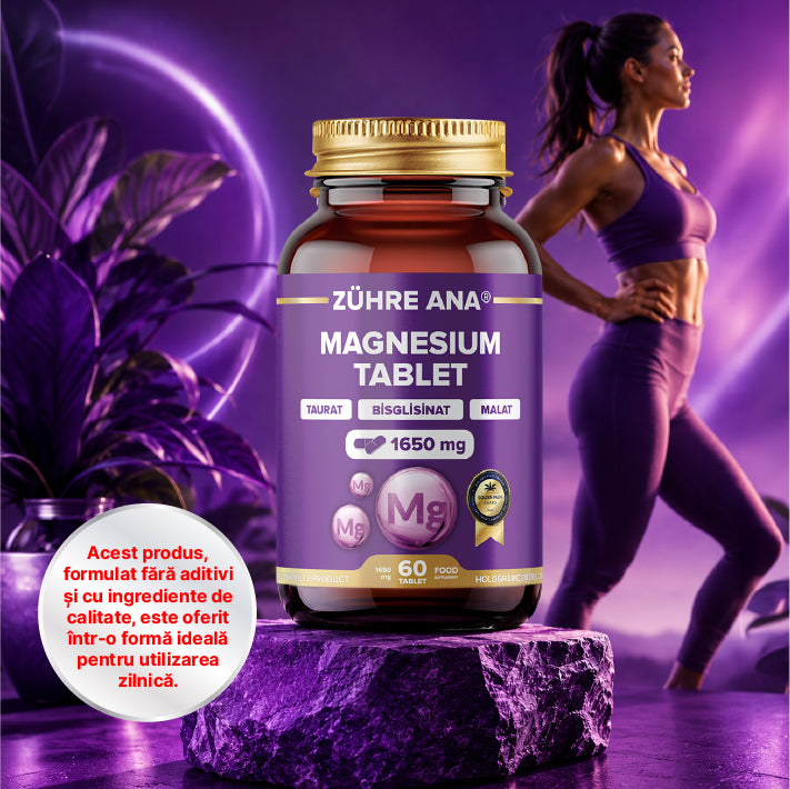 Zuhre Ana Magneziu Bisglicinat, Taurat, Malat 60 Tablete — imagine 4