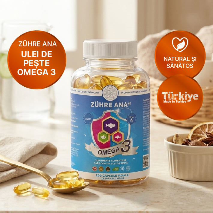 Omega 3 Ulei de Pește 1300 mg – 200 Capsule Masticabile