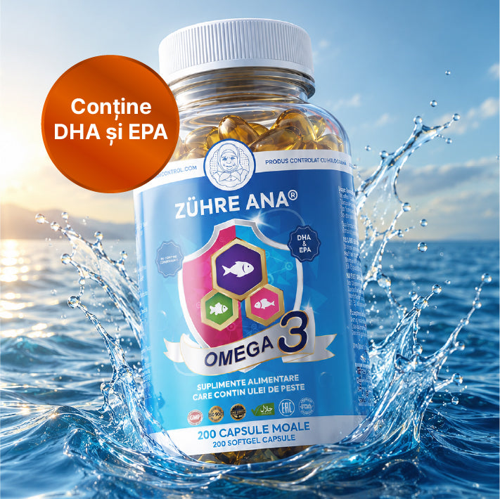 Omega 3 Ulei de Pește 1300 mg – 200 Capsule Masticabile — imagine 4