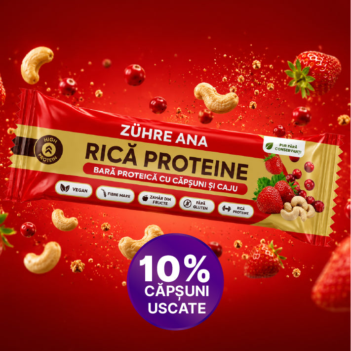 Bară Proteică cu Căpșuni și Caju 40 gr x 12 bucăți — imagine 2
