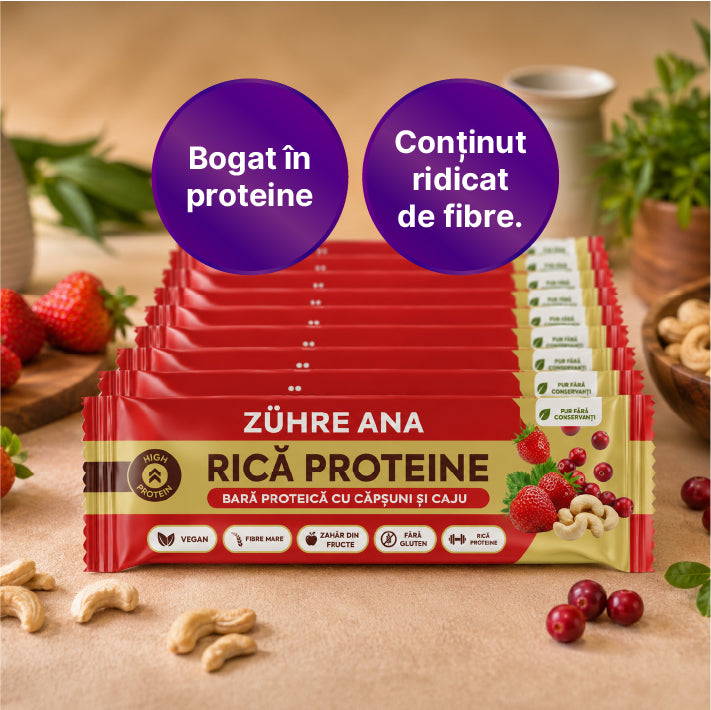 Bară Proteică cu Căpșuni și Caju 40 gr x 12 bucăți — imagine 4