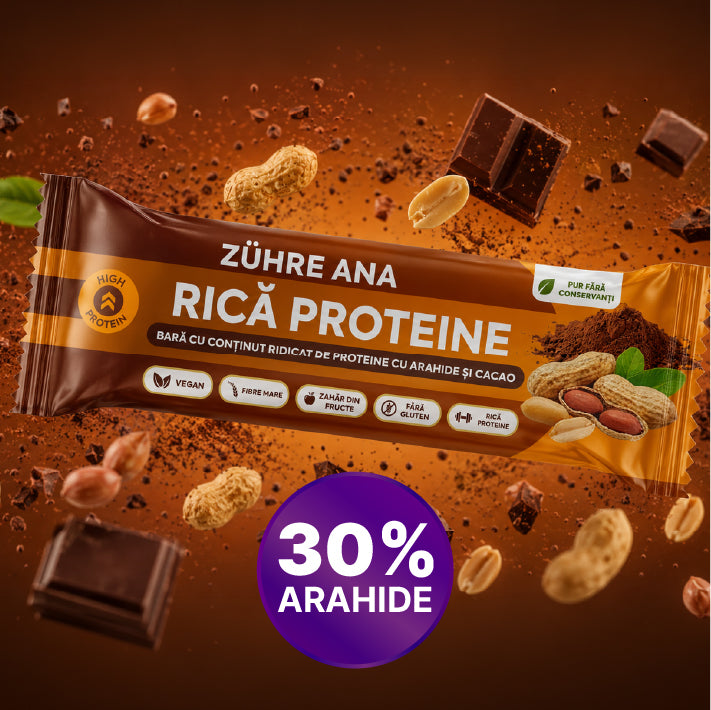 Bară Proteică cu Arahide și Cacao 40 gr x 12 bucăți — imagine 2