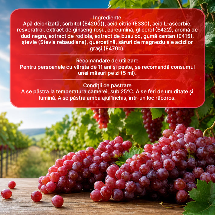 Zuhre Ana Sirop cu Resveratrol 150 ml — imagine 3