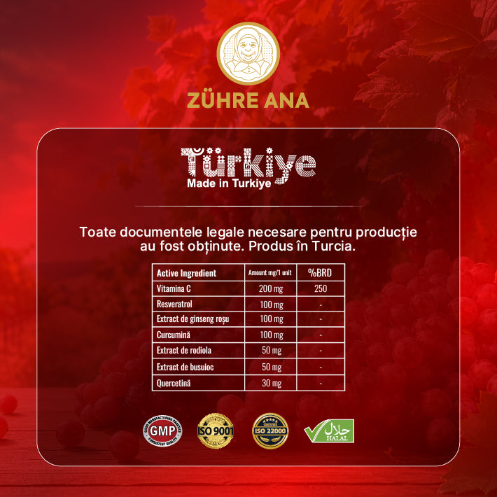 Zuhre Ana Sirop cu Resveratrol 150 ml — imagine 5