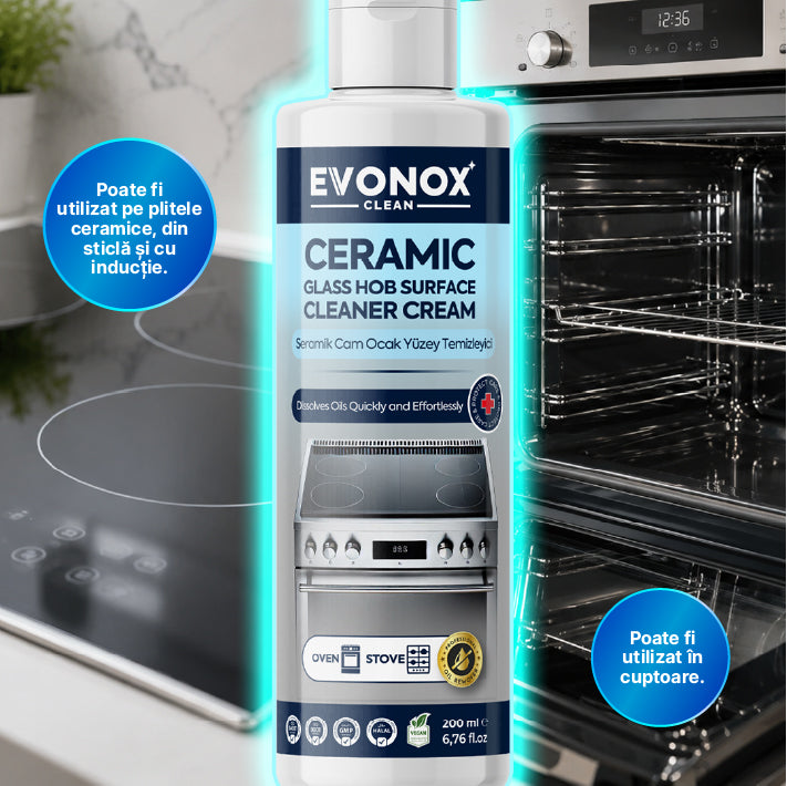 Clean Cremă pentru Curățarea Plitelor Ceramice și din Sticlă 200 ml — imagine 3