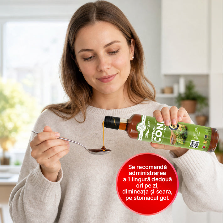 Sirop de Conuri cu Chiparos și Soc Negru 500 ml — imagine 2