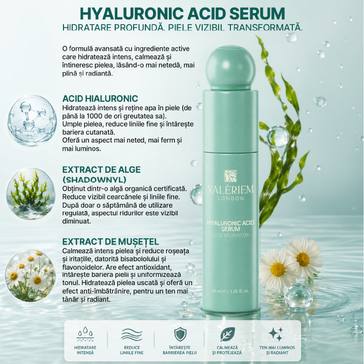 Valeriem London Ser cu acid hialuronic – 30 ml
