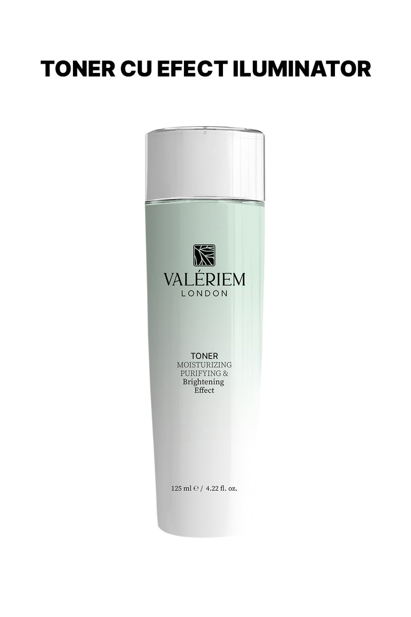 Loțiune tonică facială cu vitamina C și niacinamidă | Iluminatoare și hidratantă, 125 ml.