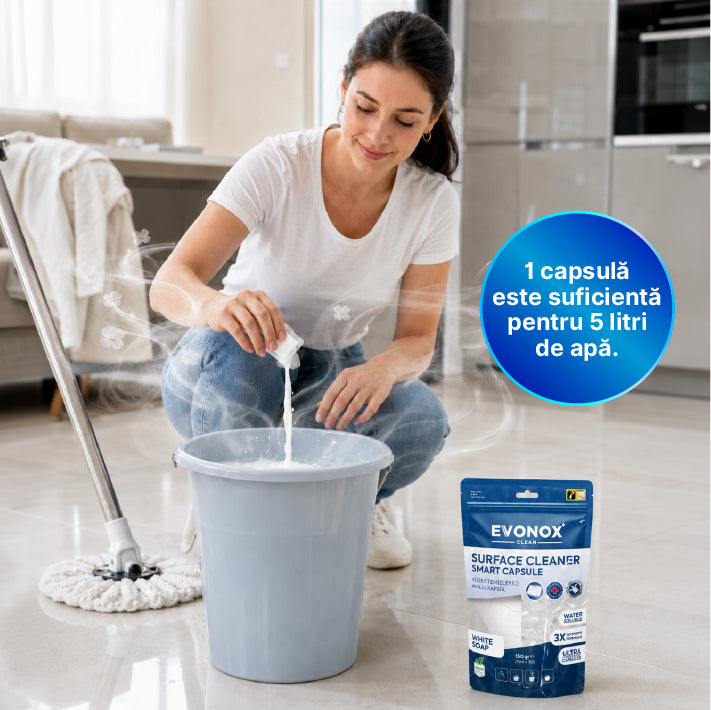 Clean Capsule Inteligente pentru Curățarea Suprafețelor cu Parfum de Săpun Alb 150 gr — imagine 3