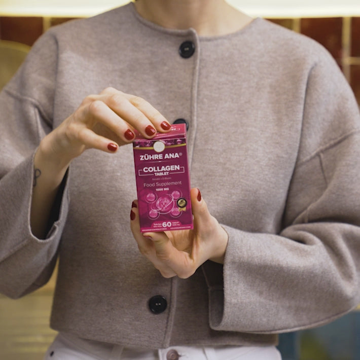Comprimate de Colagen Zuhre Ana cu 5 Tipuri de Colagen, Keratină și Biotină  60 de tablete
